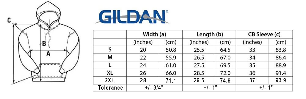 champion unisex hoodie size chart